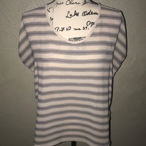 🎈3/$15 Striped mixed media tee by Loft